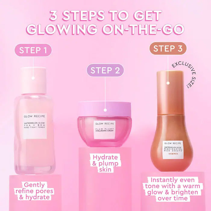 Glow Recipe Get Glowing With Me™ Kit by Katie Fang with Hue Drops Tinted Serum