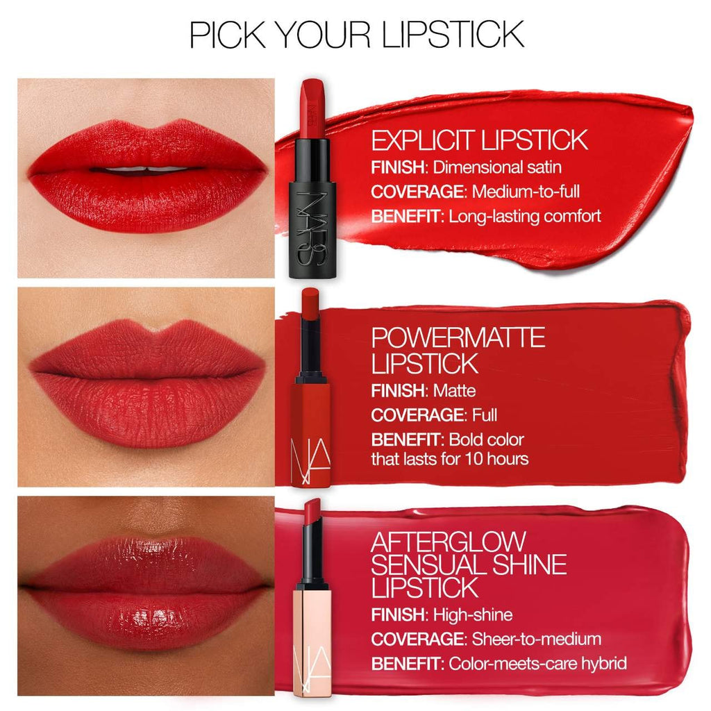 NARS  Explicit Refillable Satin Lipstick Unauthorized – 863 - classic red