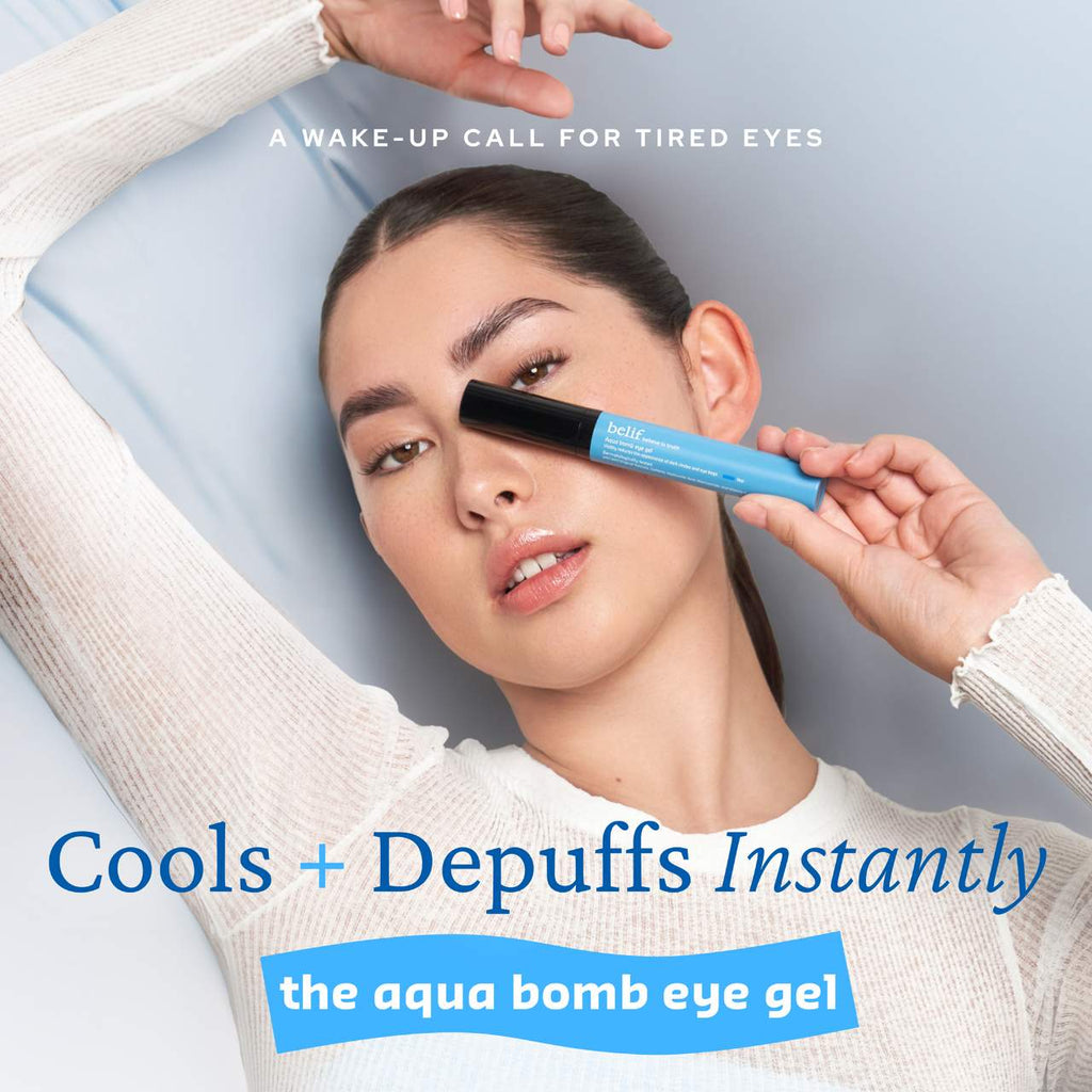 belif  Aqua Bomb Depuffing Eye Gel with Caffeine + Hyaluronic Acid 15ml