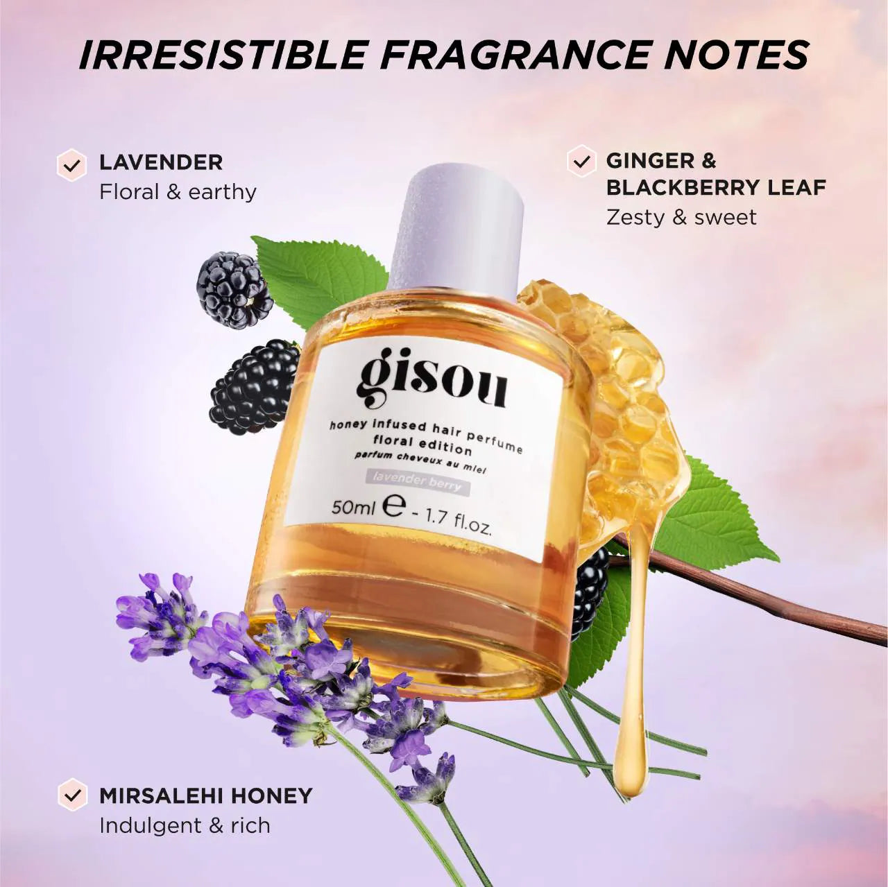 Gisou  Lavender Berry Honey Infused Hair Perfume