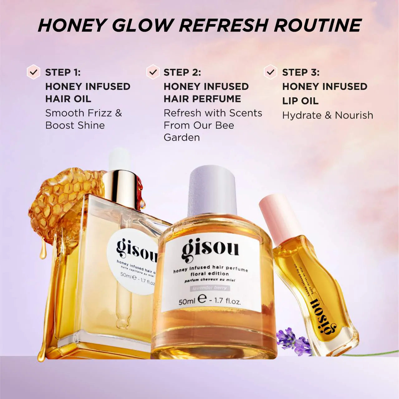 Gisou  Lavender Berry Honey Infused Hair Perfume
