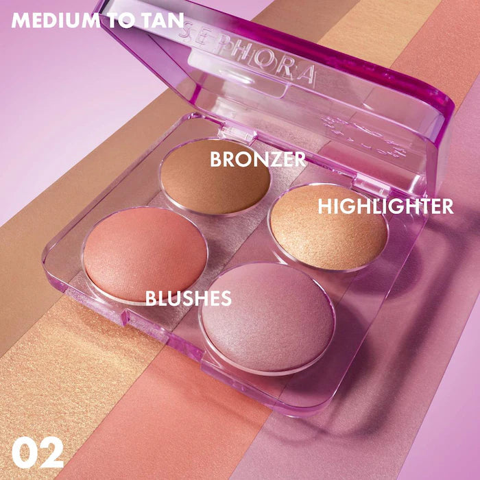 SEPHORA COLLECTION  Colorful Face Bronzer, Blush & Highlighter Palette