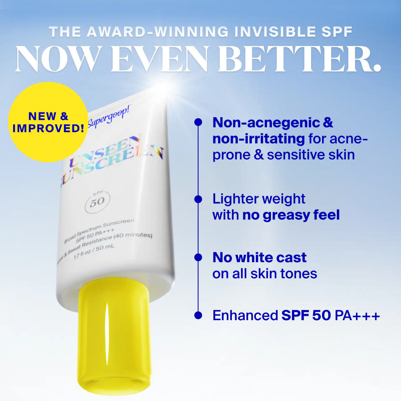 Supergoop!  Unseen Sunscreen Invisible Broad Spectrum SPF 50  PA +++