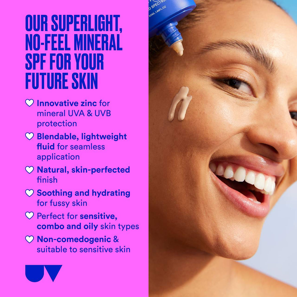 Ultra Violette  Future Screen SPF 50 Mineral Fragrance Free Facial Sunscreen Serum 15ml