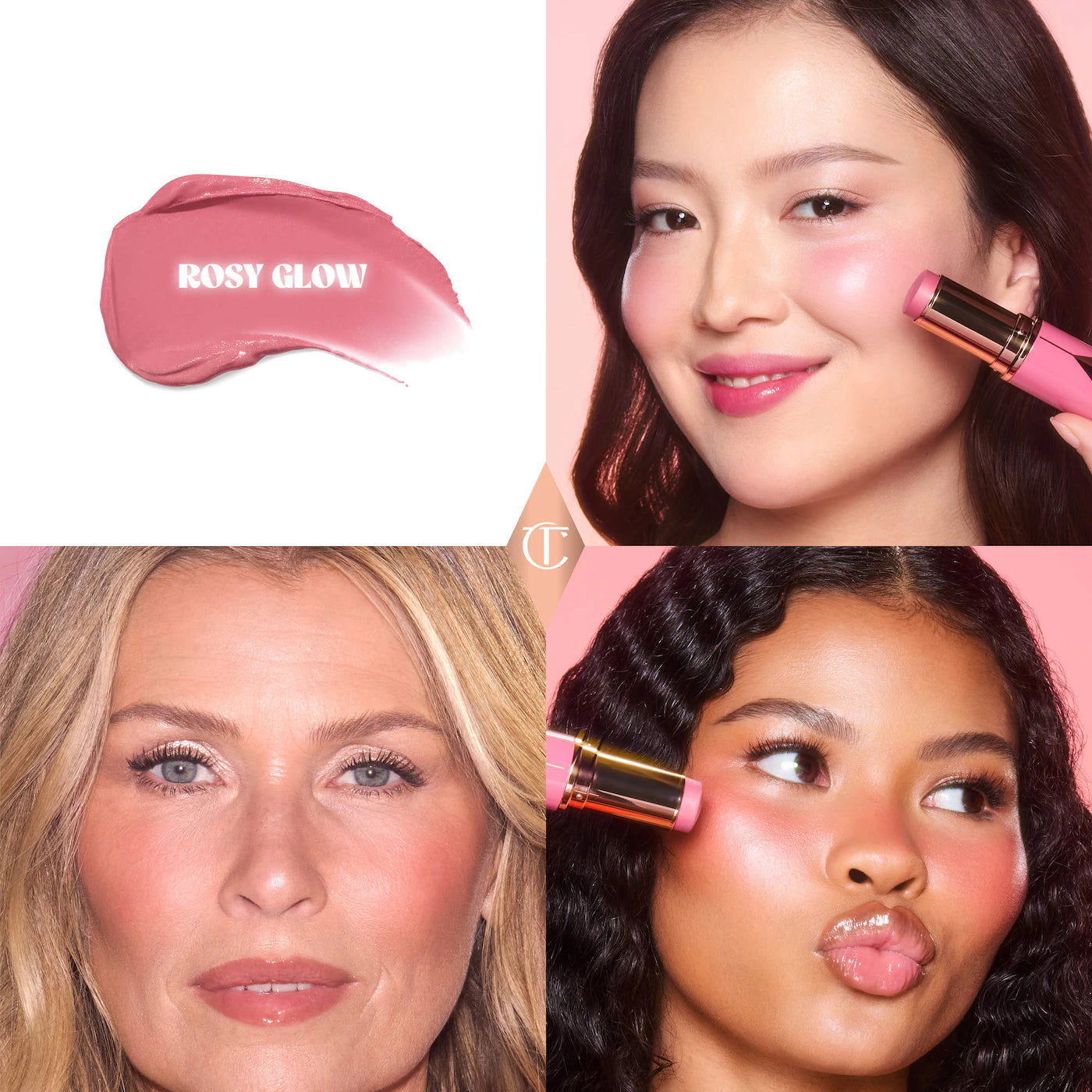 Charlotte Tilbury  Unreal Lip + Cheek Glow Blush Stick with Hyaluronic Acid