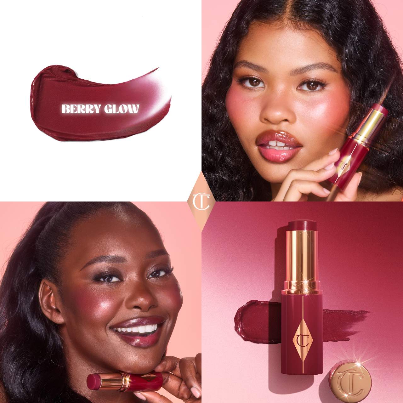 Charlotte Tilbury  Unreal Lip + Cheek Glow Blush Stick with Hyaluronic Acid
