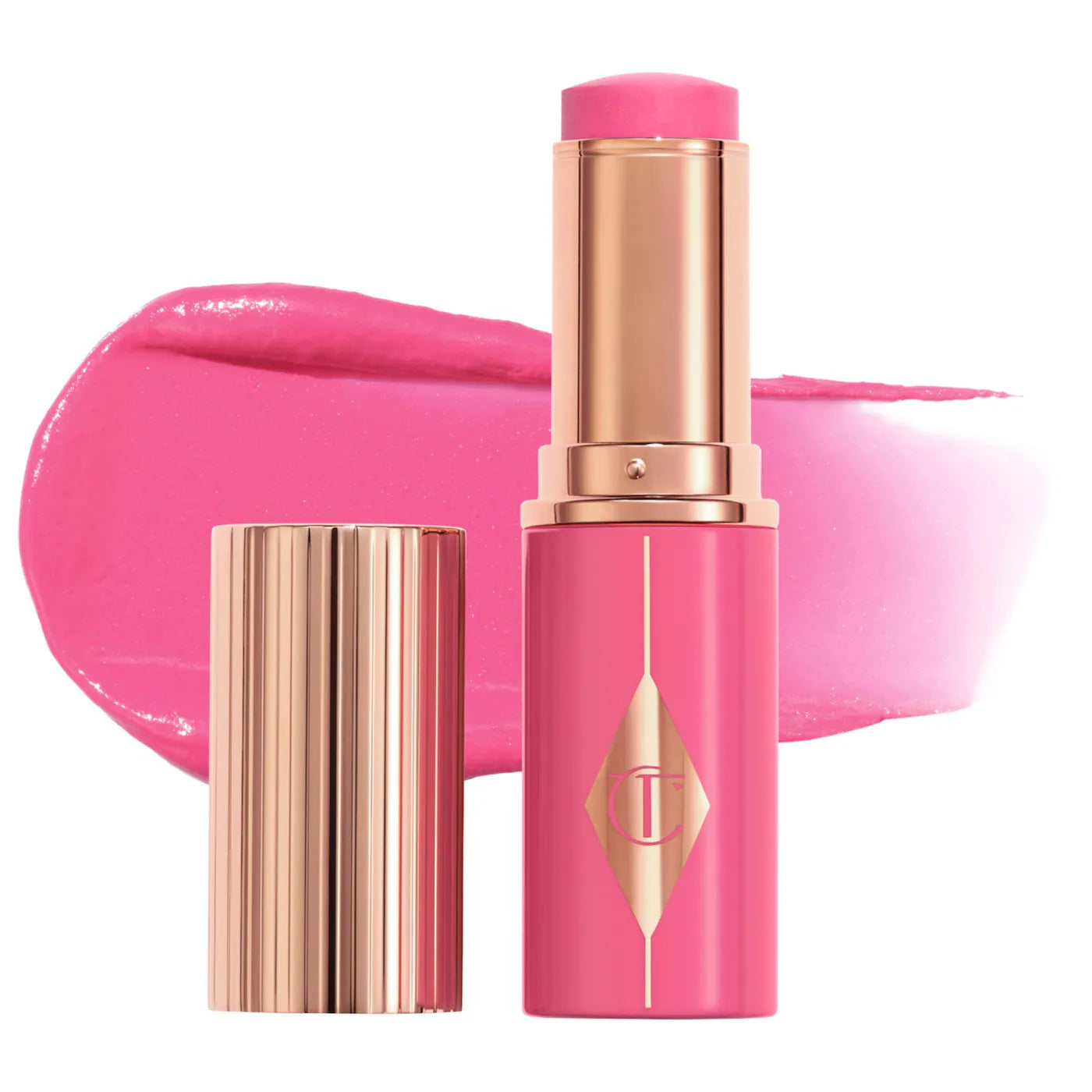 Charlotte Tilbury  Unreal Lip + Cheek Glow Blush Stick with Hyaluronic Acid