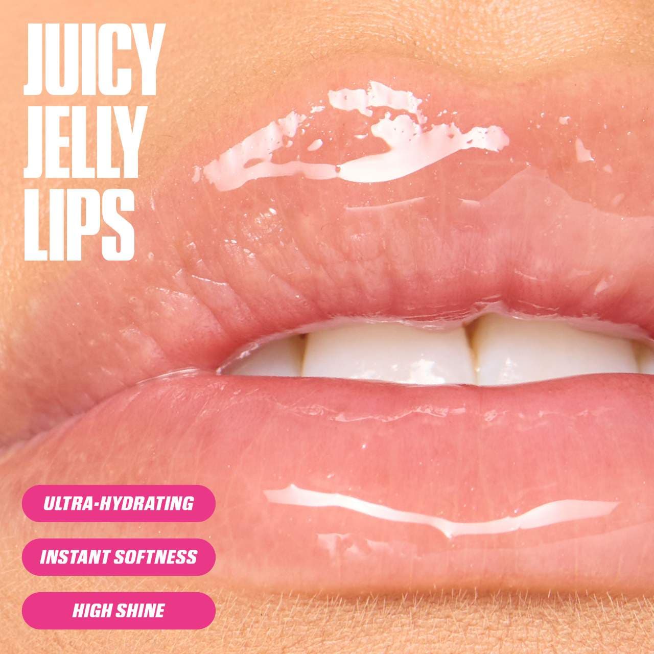 HUDA BEAUTY  Faux Filler Ultra-Hydrating Tinted Jelly Lip Oil Pink Lady
