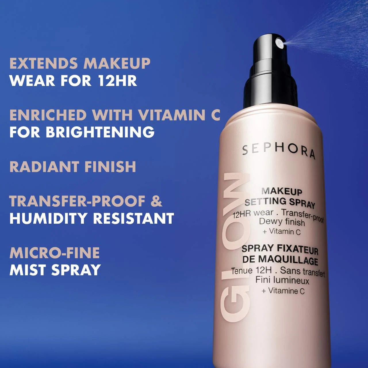 SEPHORA COLLECTION  Glow 12HR Wear Transferproof Makeup Setting Spray with Vitamin C 40ml