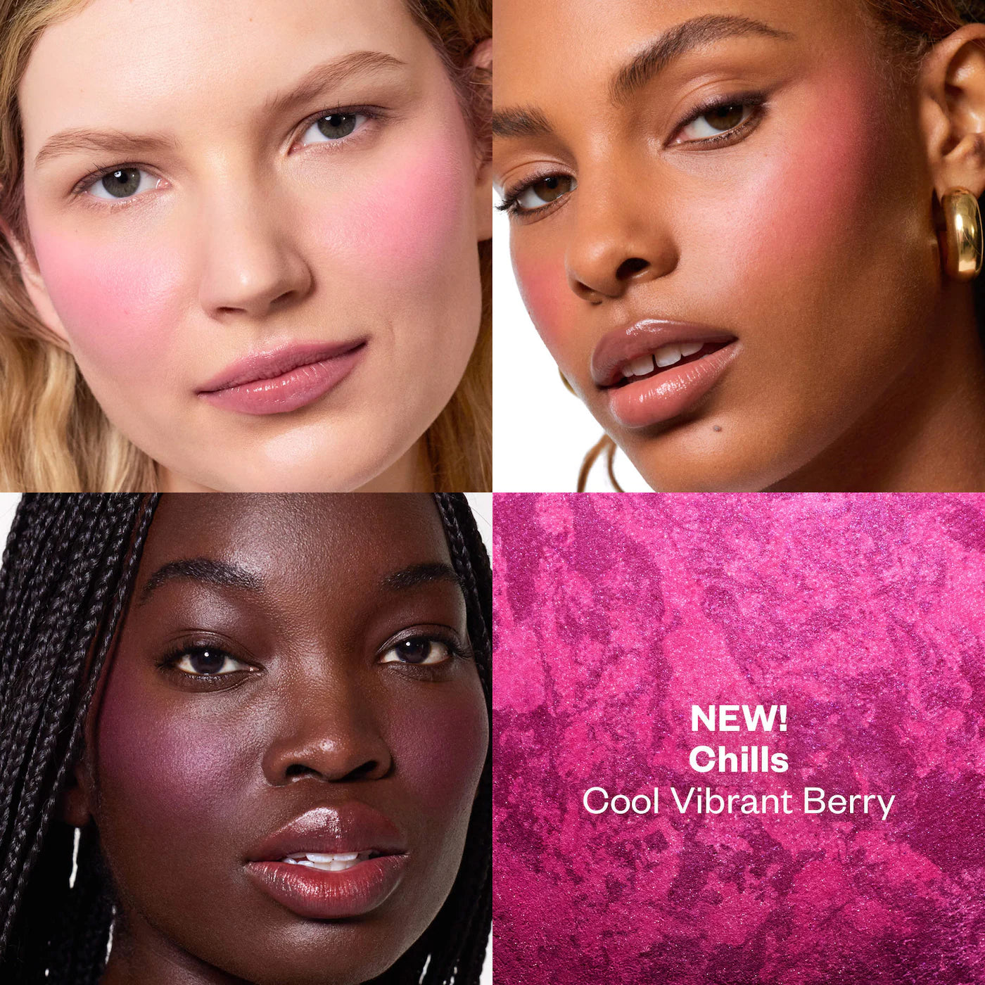 Kosas  Blush is Life Baked Talc-Free Dimensional + Brightening Blush  Chills - cool vibrant berry