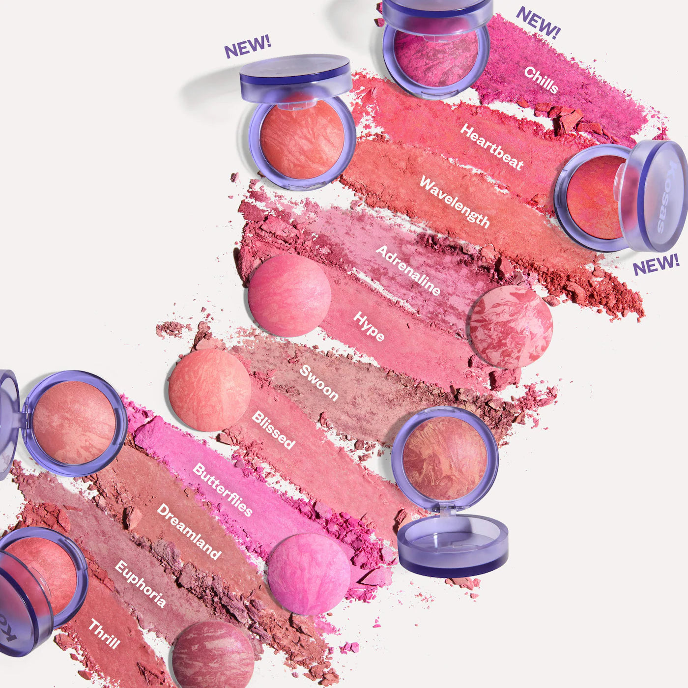Kosas  Blush is Life Baked Talc-Free Dimensional + Brightening Blush  Chills - cool vibrant berry