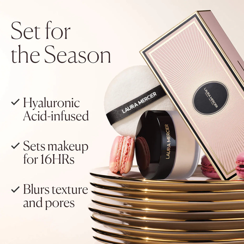 Laura Mercier  Indulgent Icons Ultra-Blur Translucent Loose Setting Powder & Velour Puff Duo Gift Set