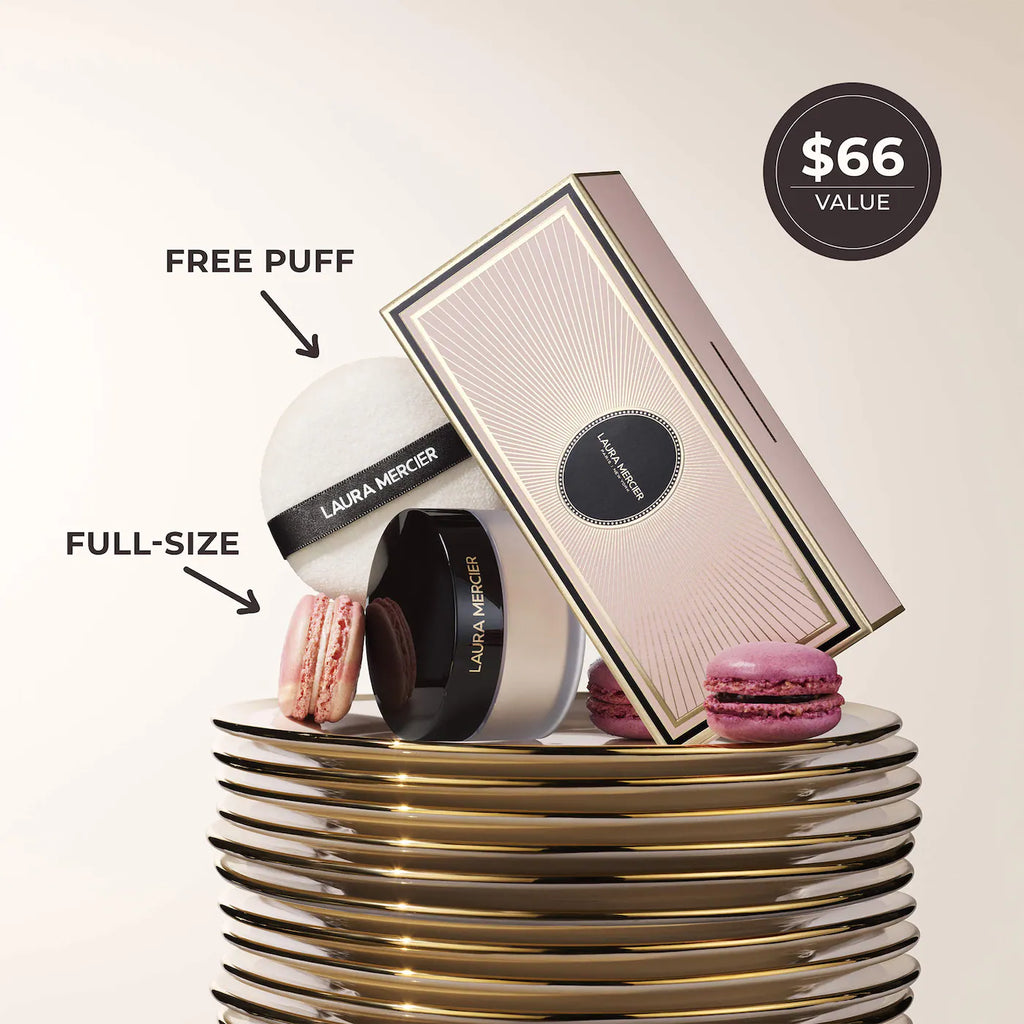 Laura Mercier  Indulgent Icons Ultra-Blur Translucent Loose Setting Powder & Velour Puff Duo Gift Set