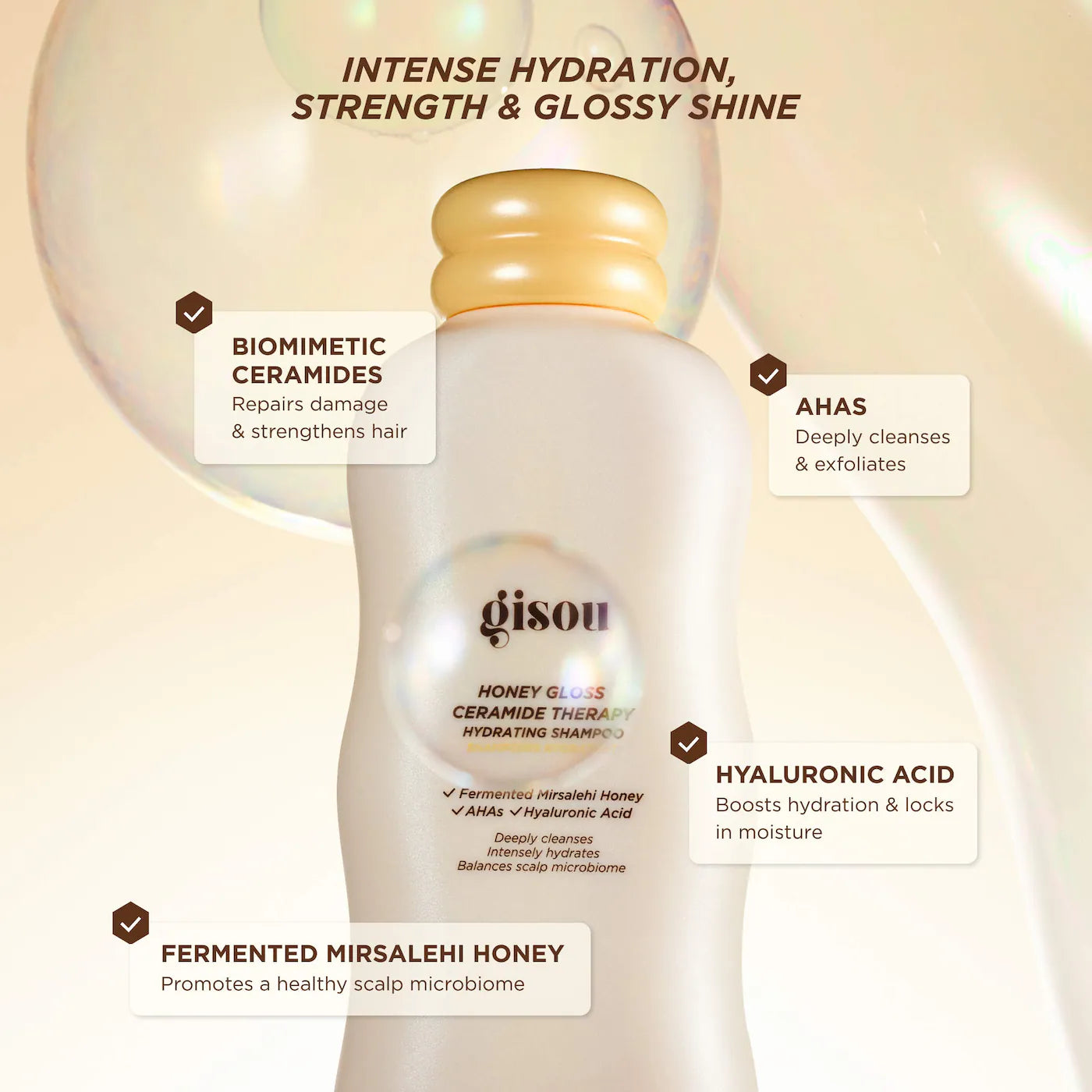 Gisou  Honey Gloss Ceramide Therapy Hydrating Shampoo