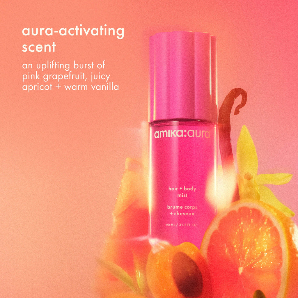 amika aura Hair & Body Mist with Vanilla and Pink Grapefruit 90ml