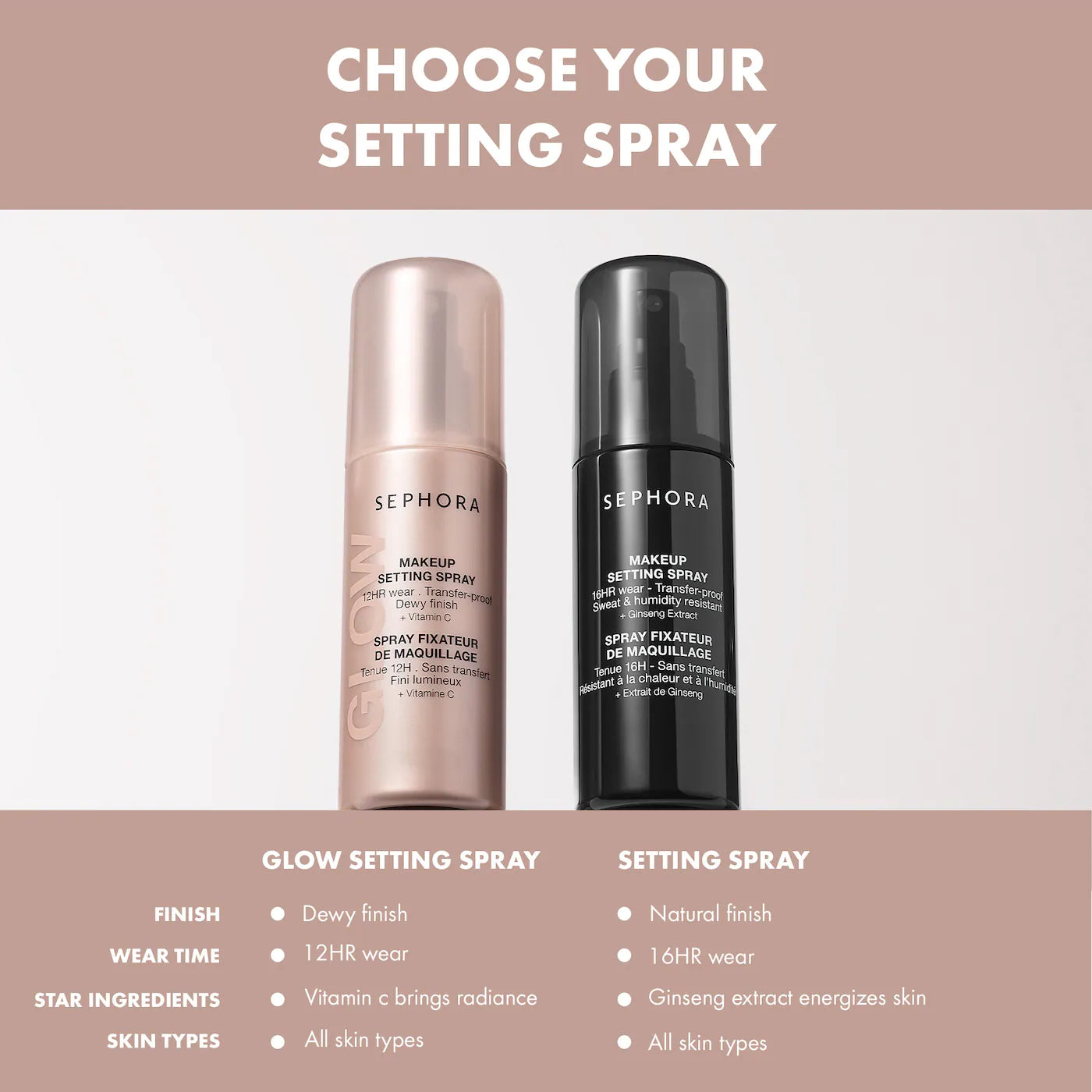SEPHORA COLLECTION  Spray & Stay Makeup Setting Spray Gift Set