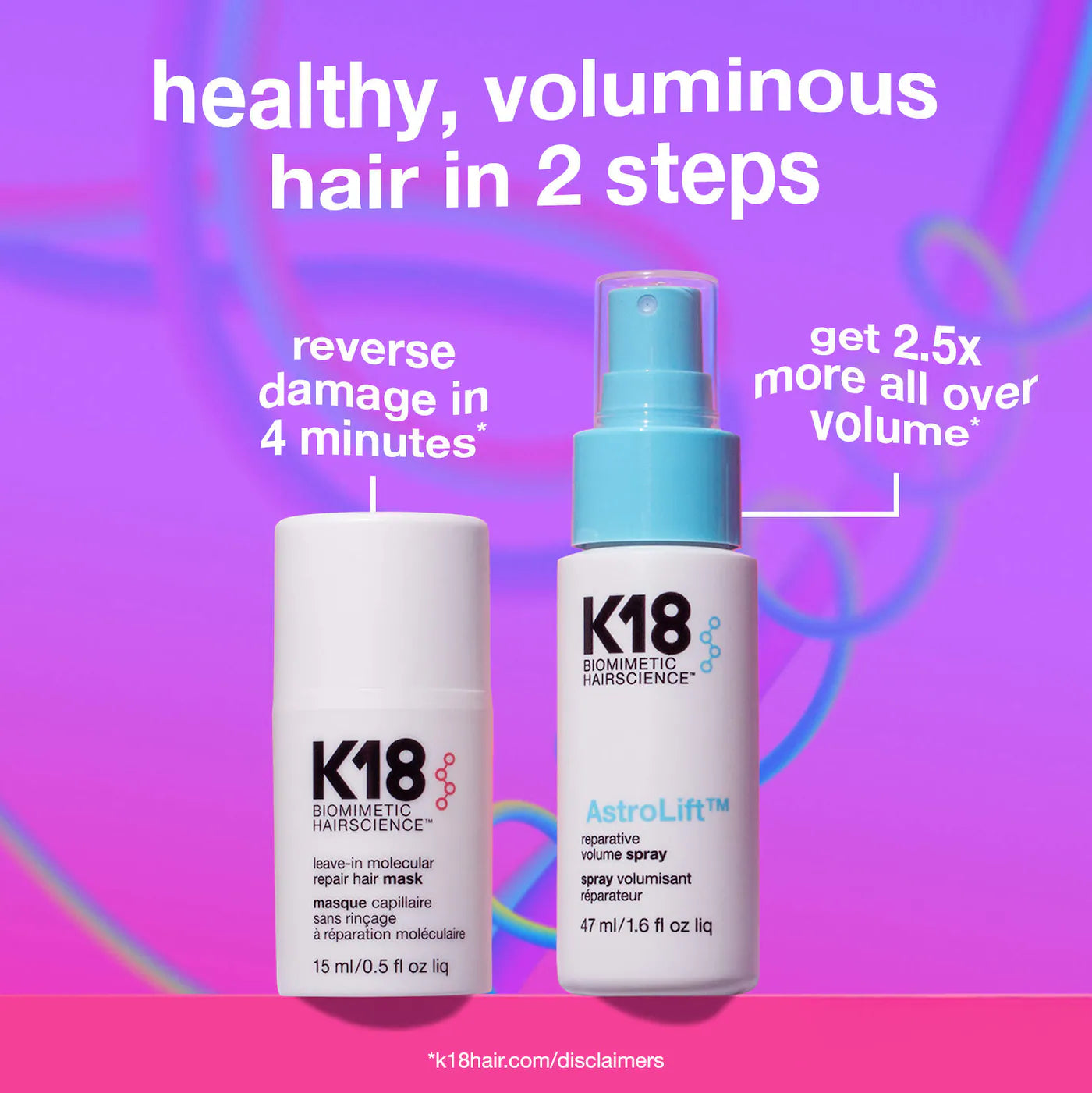 K18 Biomimetic Hairscience  Healthy Volume Minis Hair Gift Set