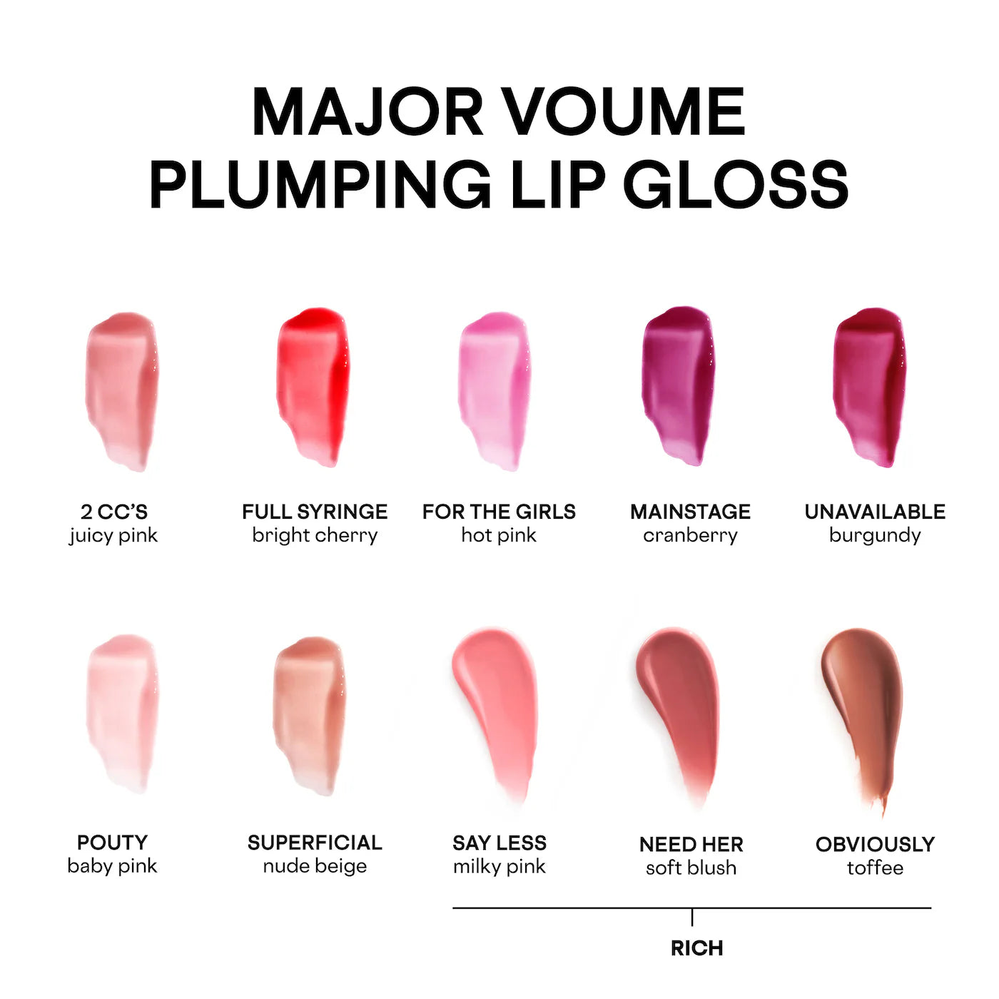 PATRICK TA  Major Volume Plumping Lip Gloss For The Girls - sheer hot pink