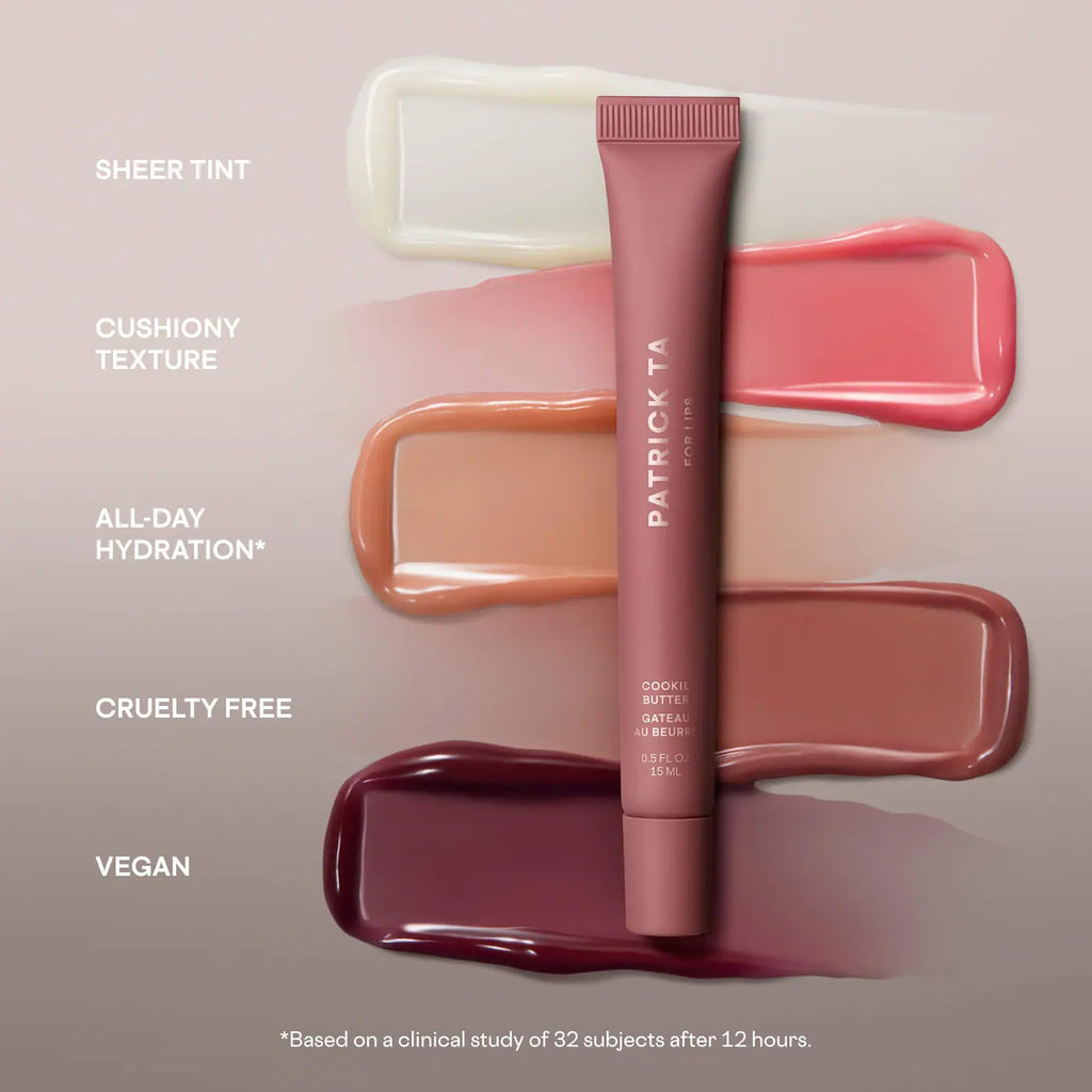 PATRICK TA  Major Moisture Smoothing and Hydrating Tinted Lip Balm with Vitamin E