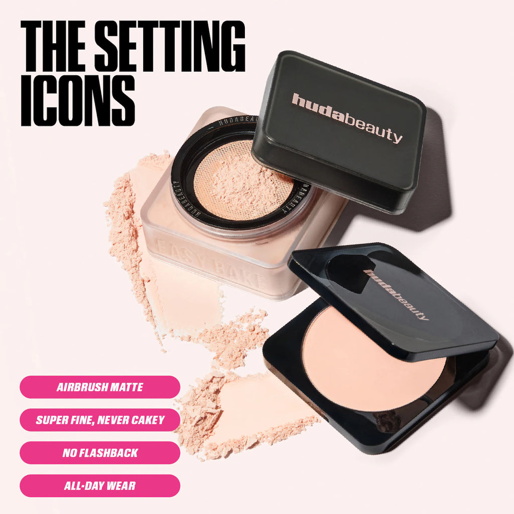HUDA BEAUTY  Easy Bake Airbrush Matte Pressed Setting Powder