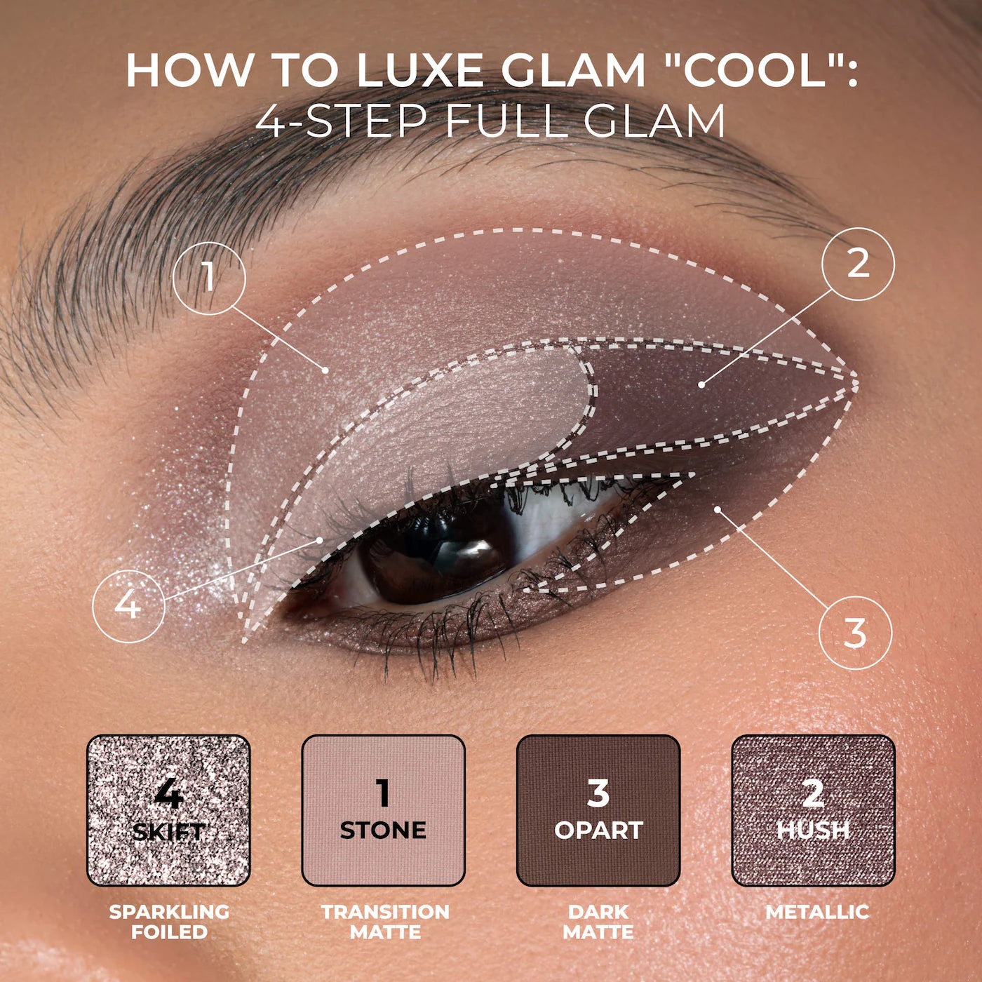 NATASHA DENONA  Luxe Glam Compact Quad Eyeshadow Palette