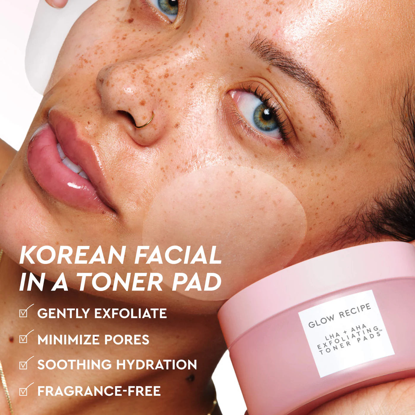 Glow Recipe  LHA + AHA Korean Watermelon Toner Pads for Hydration and Gentle Exfoliation