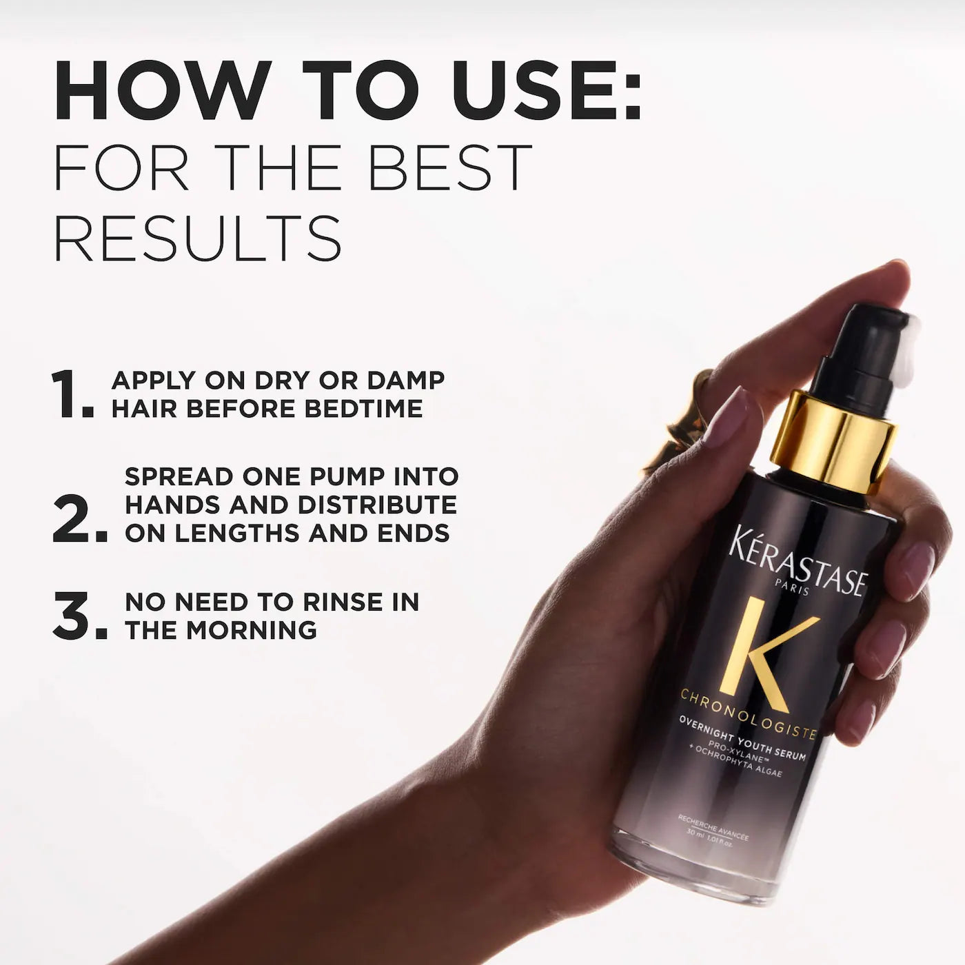 Kérastase Chronologiste Overnight Youth Serum for Dry, Thin, Aging Hair 90ml