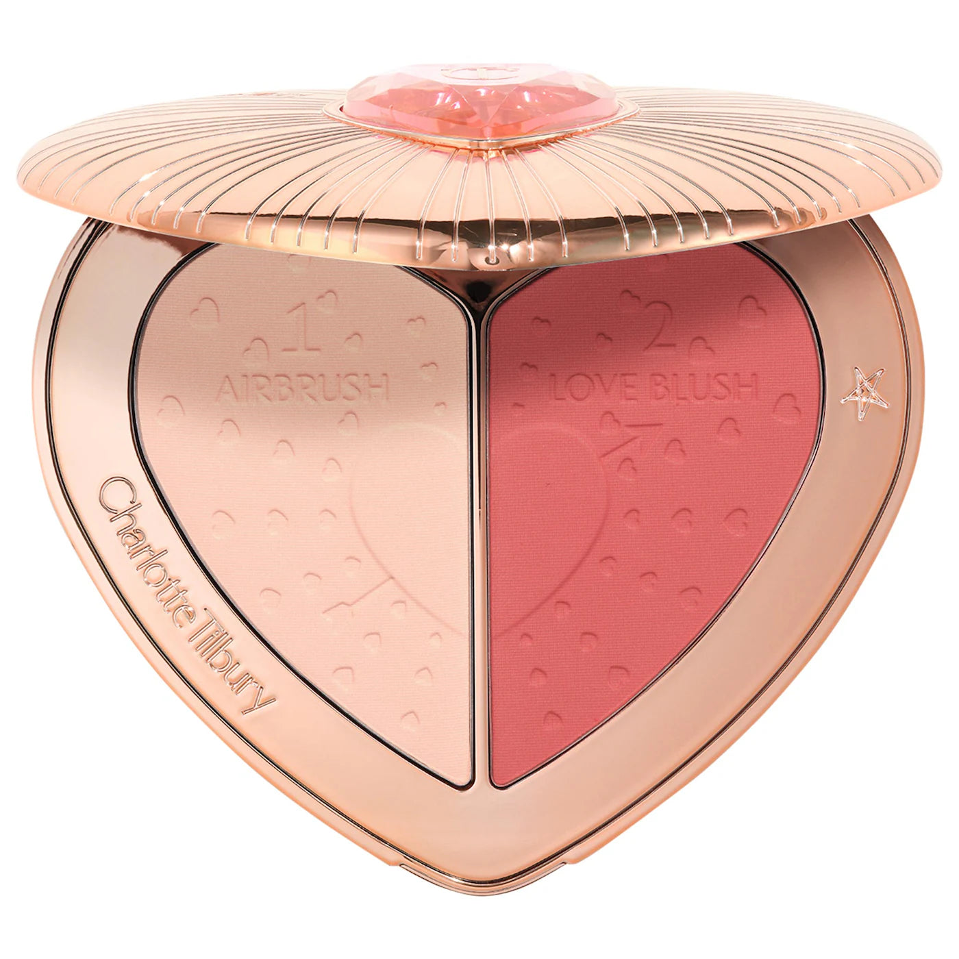 Charlotte Tilbury  Pillow Talk Beauty Soulmates Airbrush Flawless Finish Brightening and Blush Powder Palette