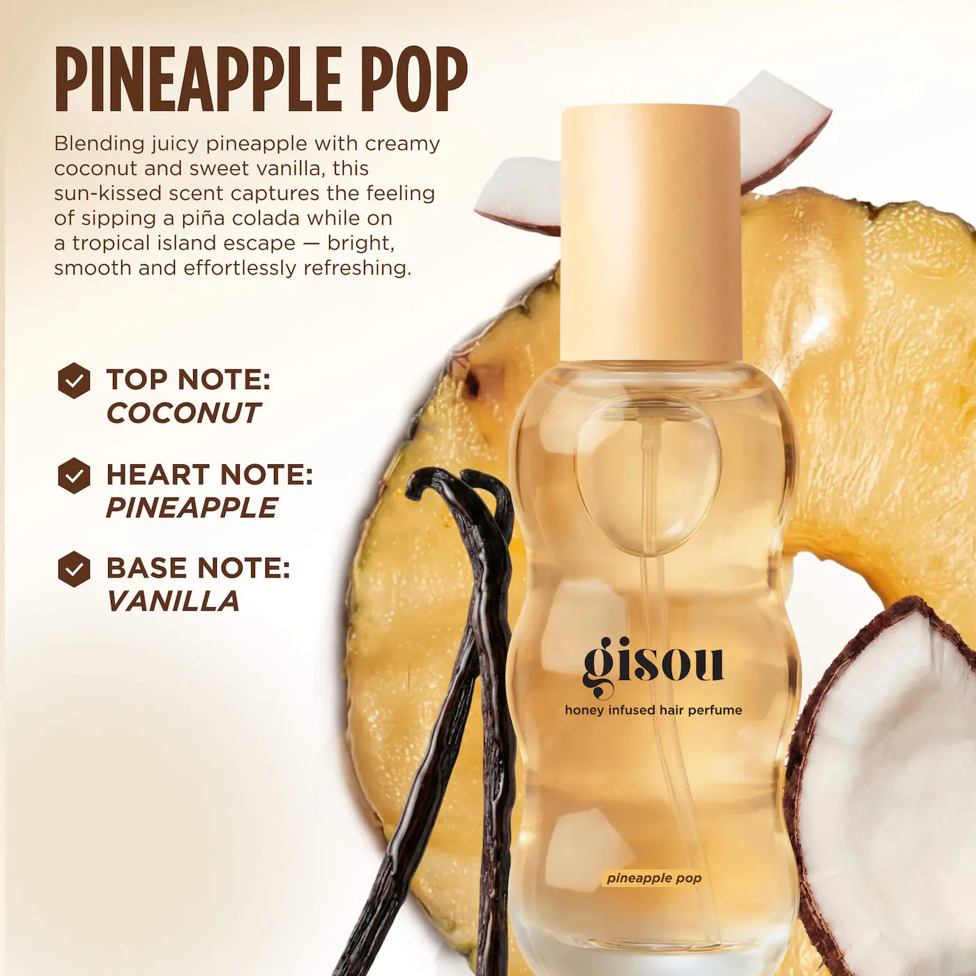 Gisou  Mini Pineapple Honey Infused Hair Perfume