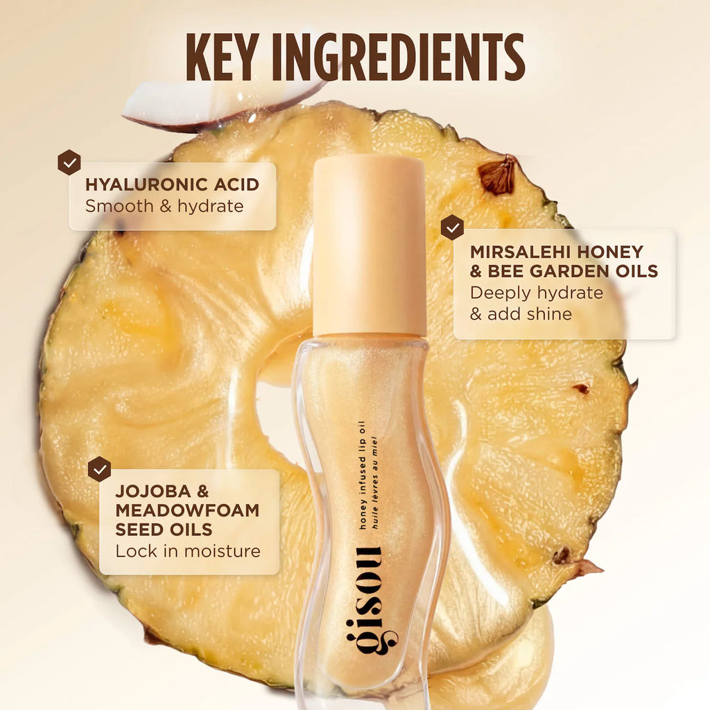 Gisou  Honey Infused Hydrating Lip Oil + charms
