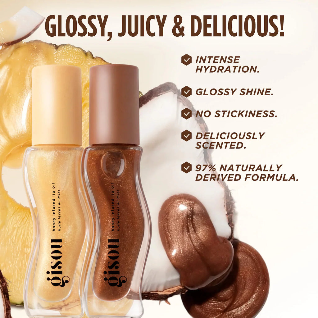 Gisou  Honey Infused Hydrating Lip Oil + charms