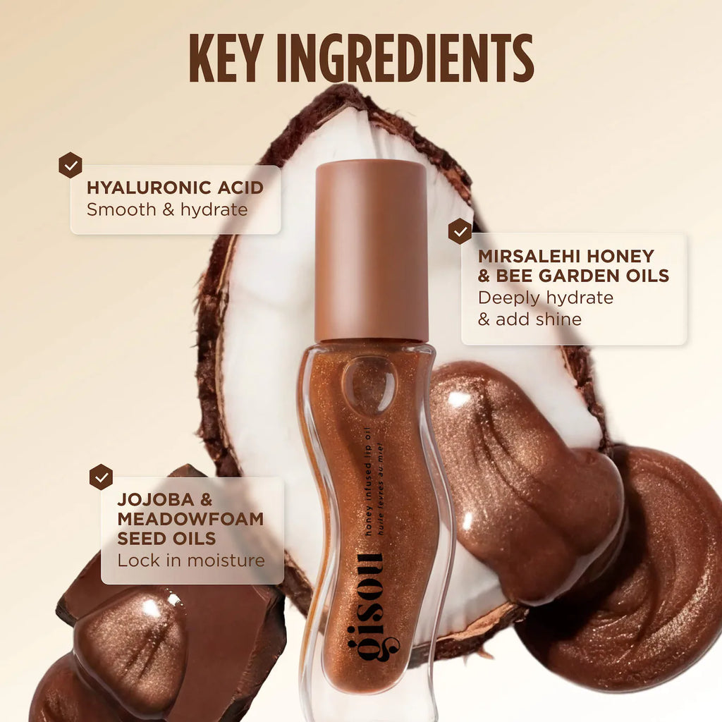 Gisou  Honey Infused Hydrating Lip Oil + charms