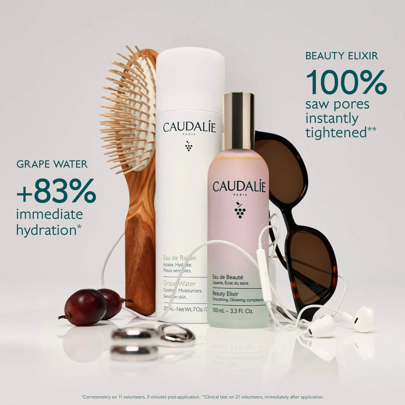 Caudalie  Mini Hydrate & Glow Duo for Soothing & Toning
