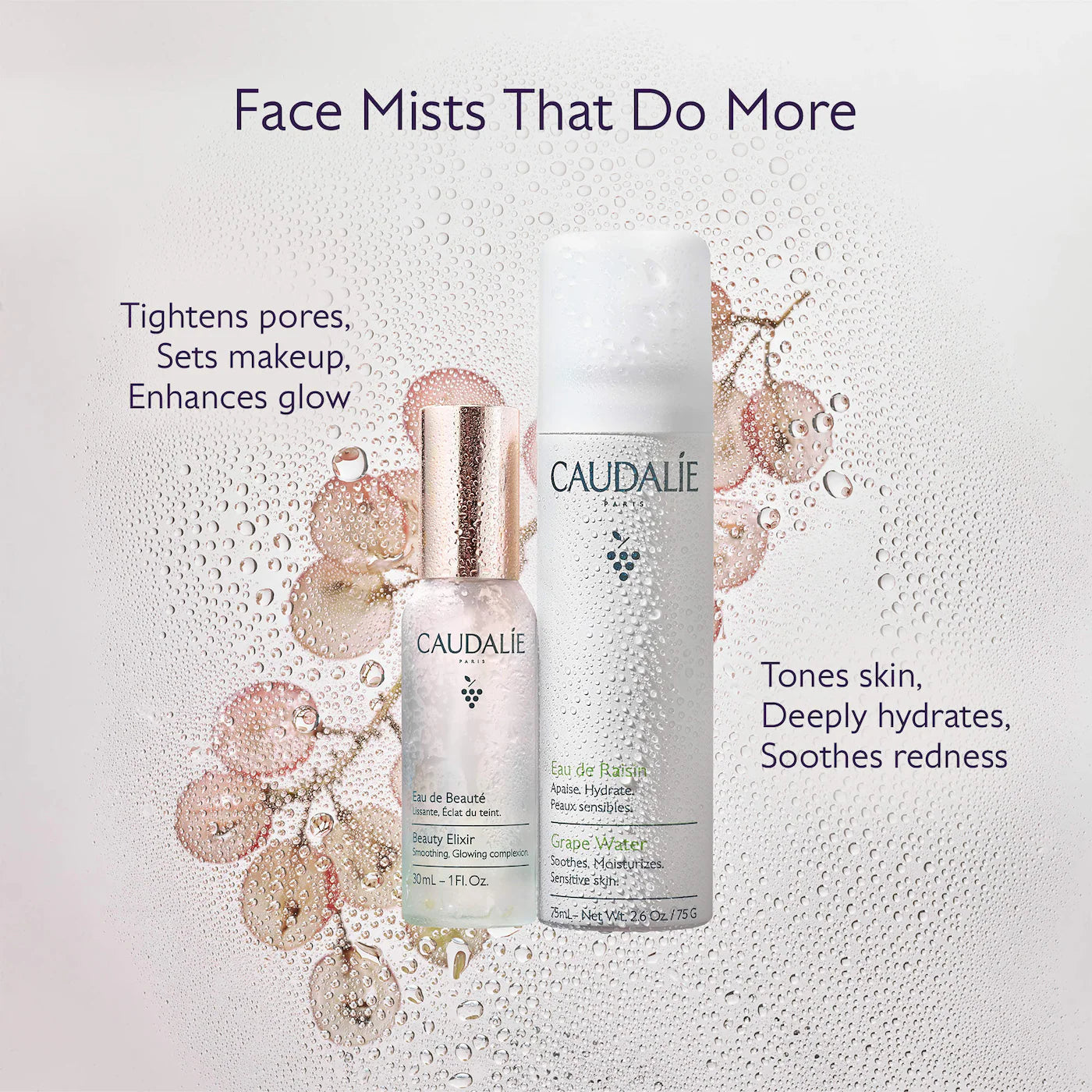 Caudalie  Mini Hydrate & Glow Duo for Soothing & Toning
