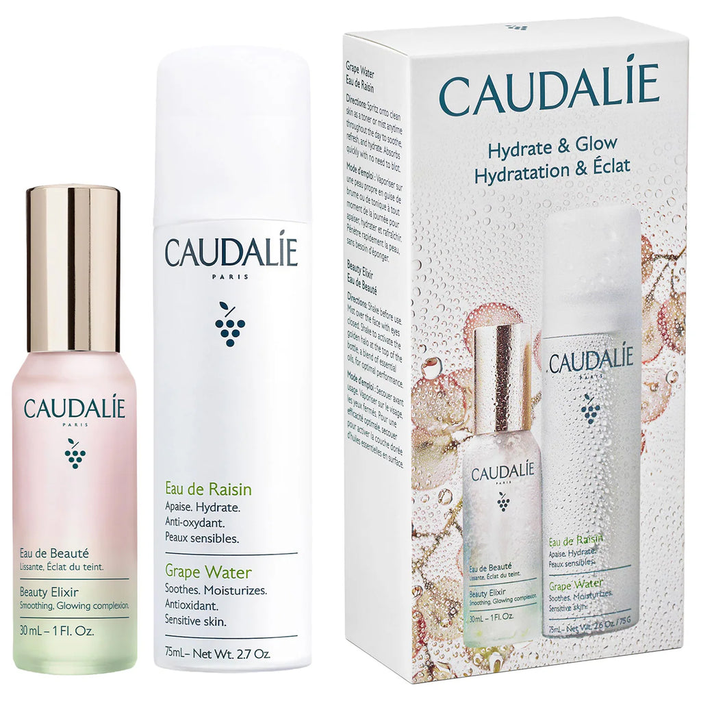 Caudalie  Mini Hydrate & Glow Duo for Soothing & Toning