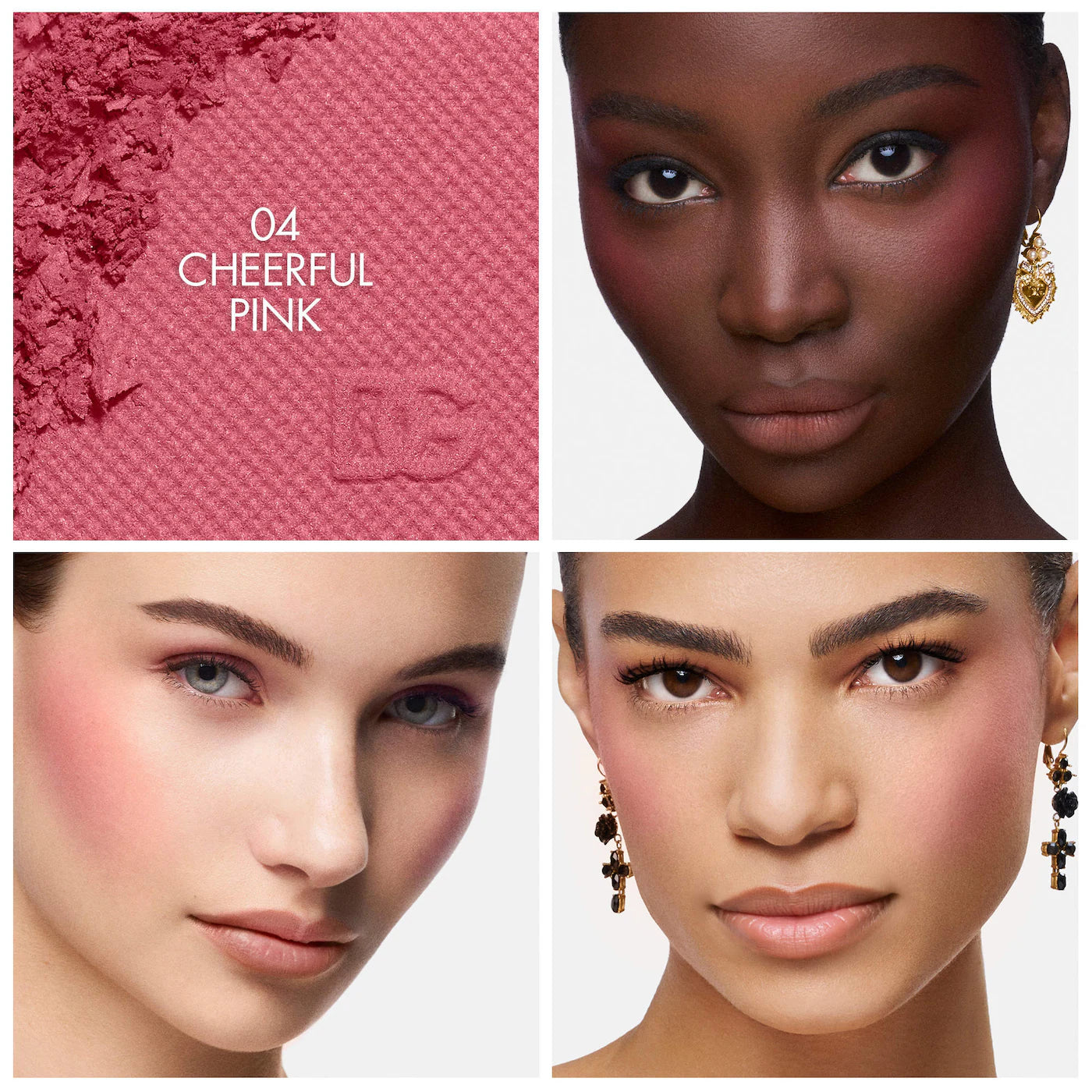 Dolce&Gabbana  Cheeks&Eyes Match Long-Lasting Powder Blush with Italian Raspberry