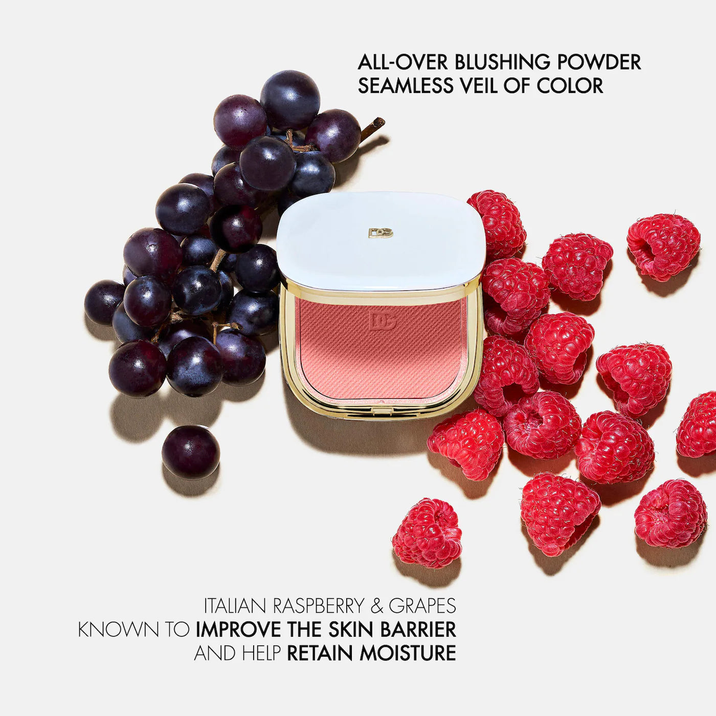 Dolce&Gabbana  Cheeks&Eyes Match Long-Lasting Powder Blush with Italian Raspberry
