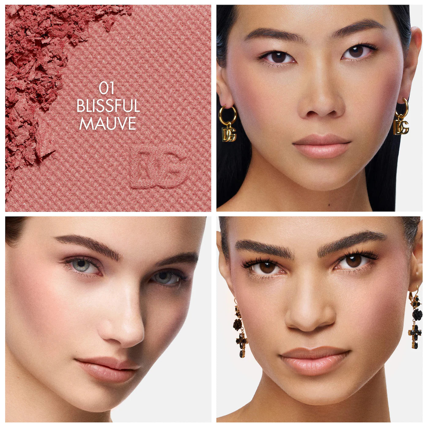 Dolce&Gabbana  Cheeks&Eyes Match Long-Lasting Powder Blush with Italian Raspberry