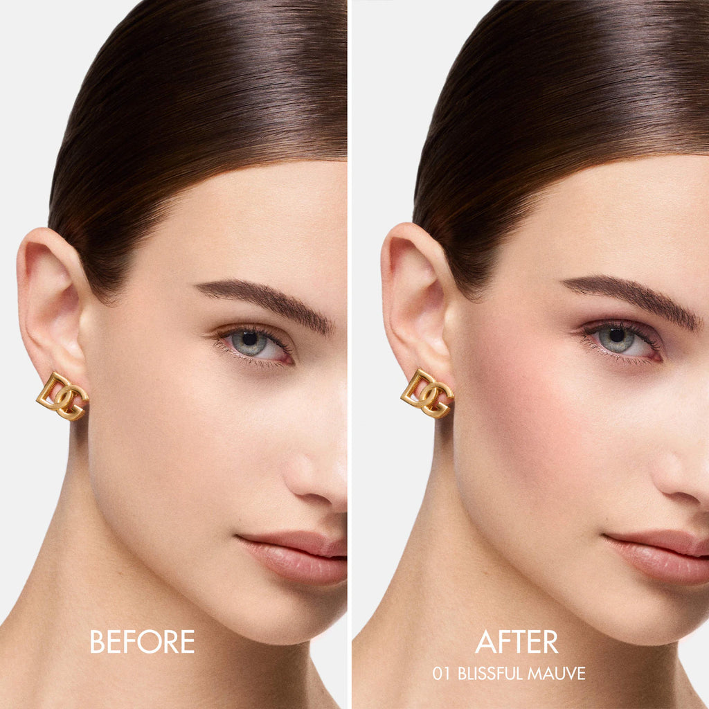 Dolce&Gabbana  Cheeks&Eyes Match Long-Lasting Powder Blush with Italian Raspberry