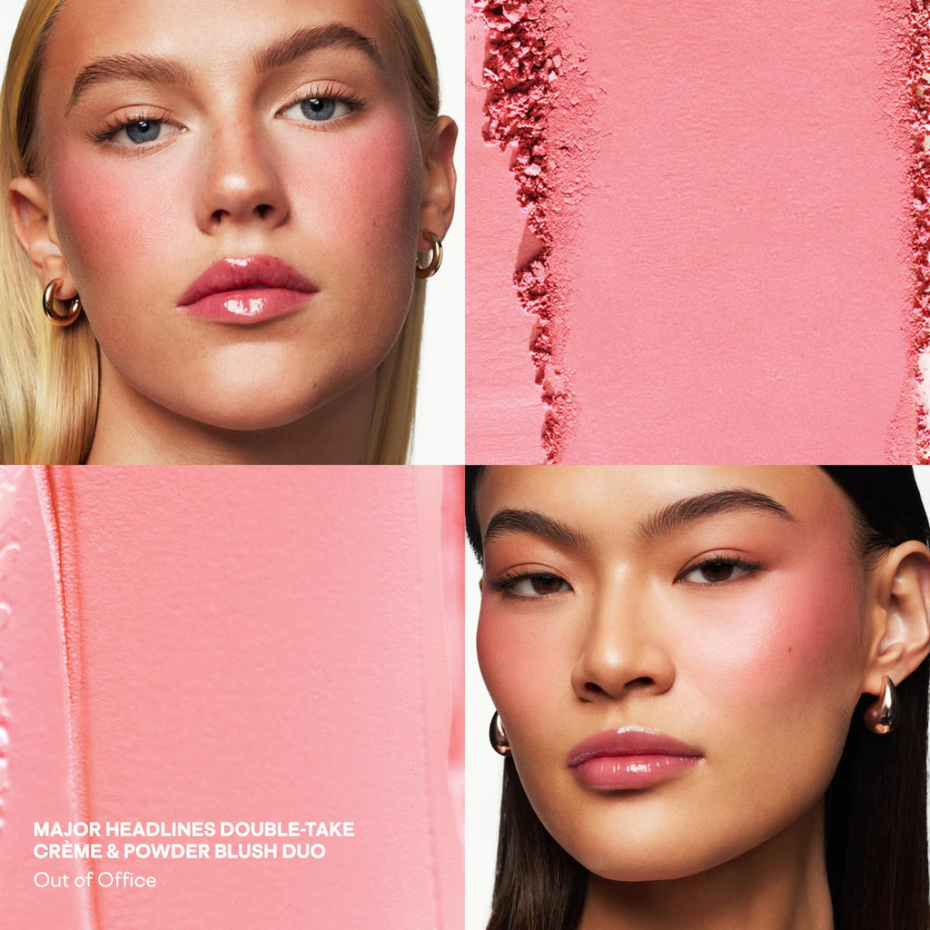 PATRICK TA  Major Headlines Double-Take Crème & Powder Blush Duo Out Of Office - cool pink