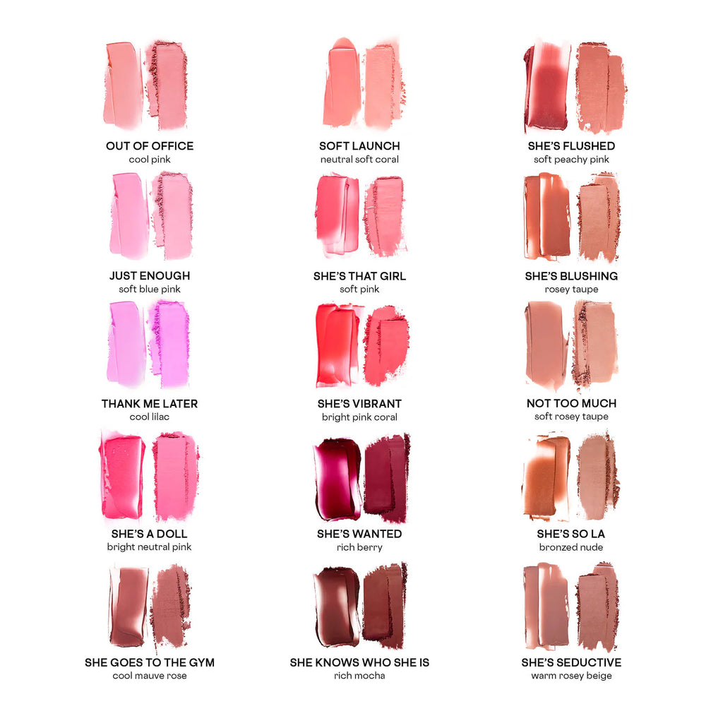 PATRICK TA  Major Headlines Double-Take Crème & Powder Blush Duo Out Of Office - cool pink