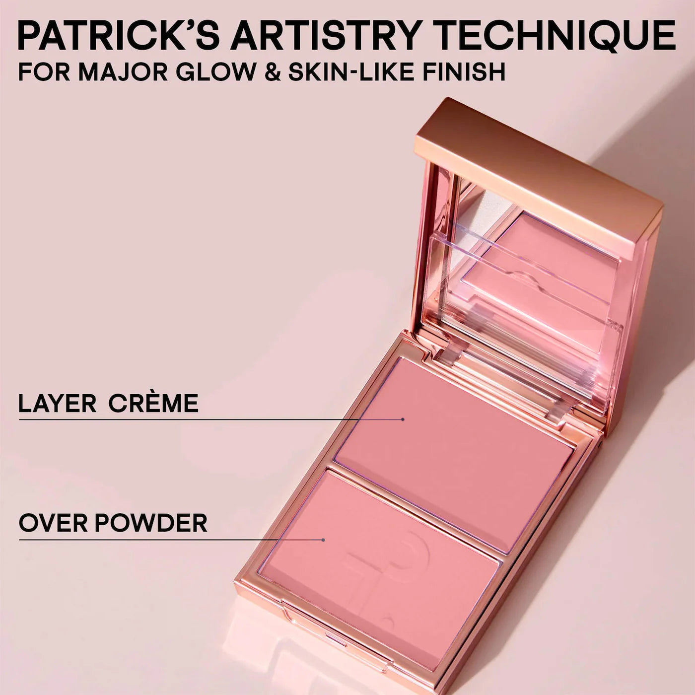 PATRICK TA  Major Headlines Double-Take Crème & Powder Blush Duo Out Of Office - cool pink