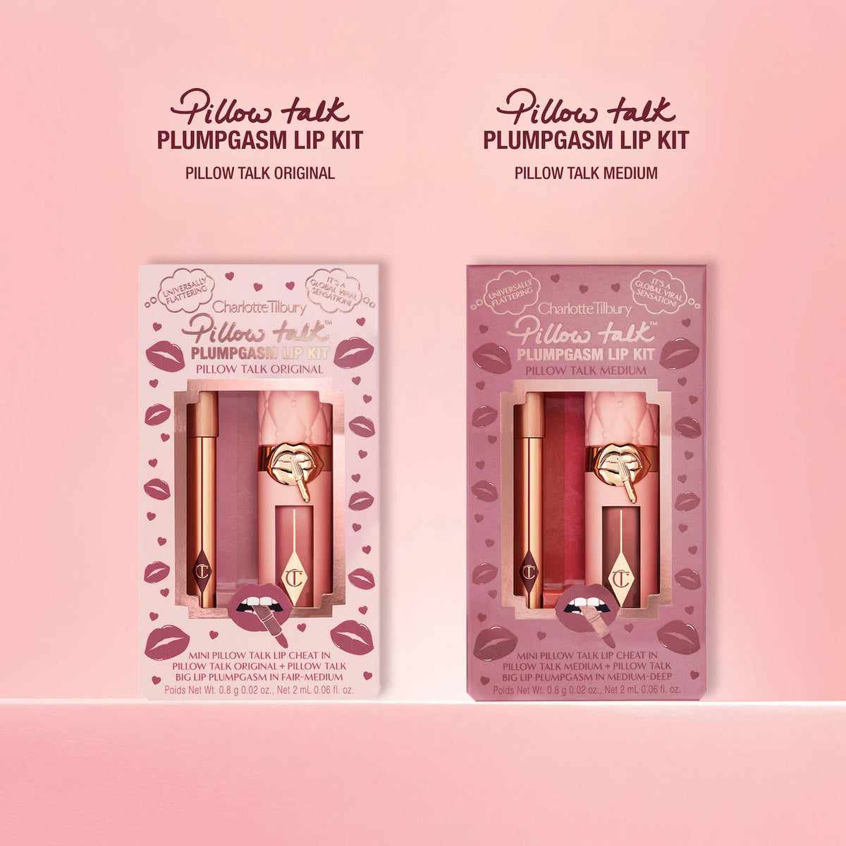 Charlotte Tilbury  Mini Pillow Talk Plumpgasm Lip Liner and Lip Gloss Set