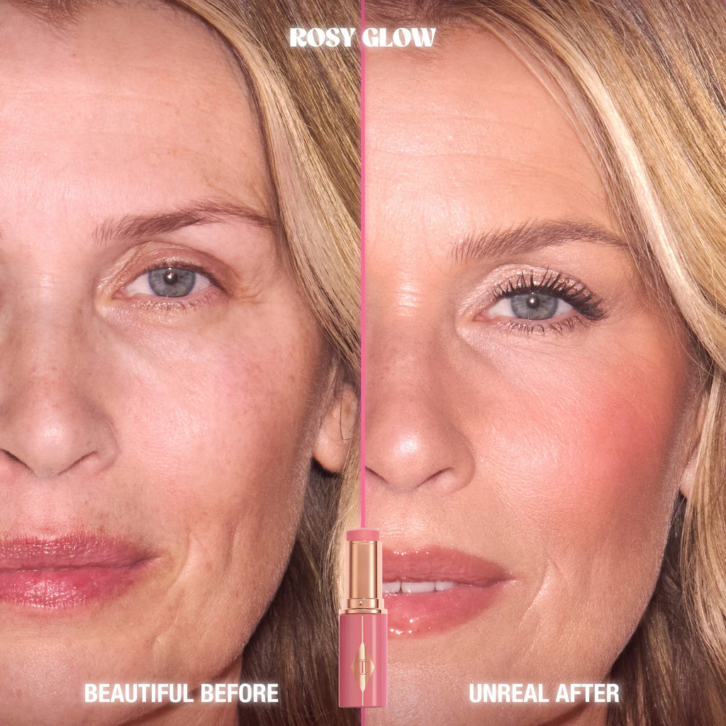 Charlotte Tilbury  Mini Unreal Lip + Cheek Glow Blush Stick with Hyaluronic Acid
