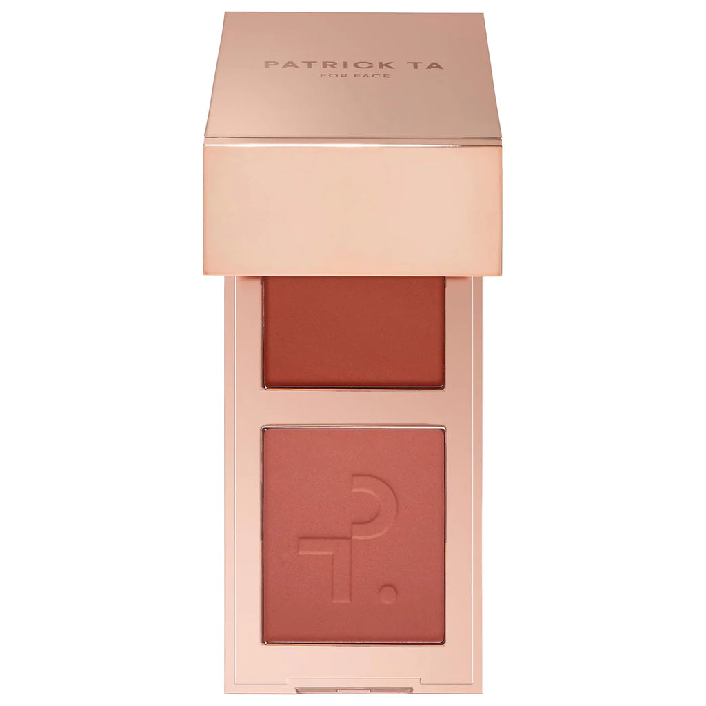 PATRICK TA  Mini Major Headlines Double-Take Crème & Powder Blush Duo  She's Blushing - dusty rose