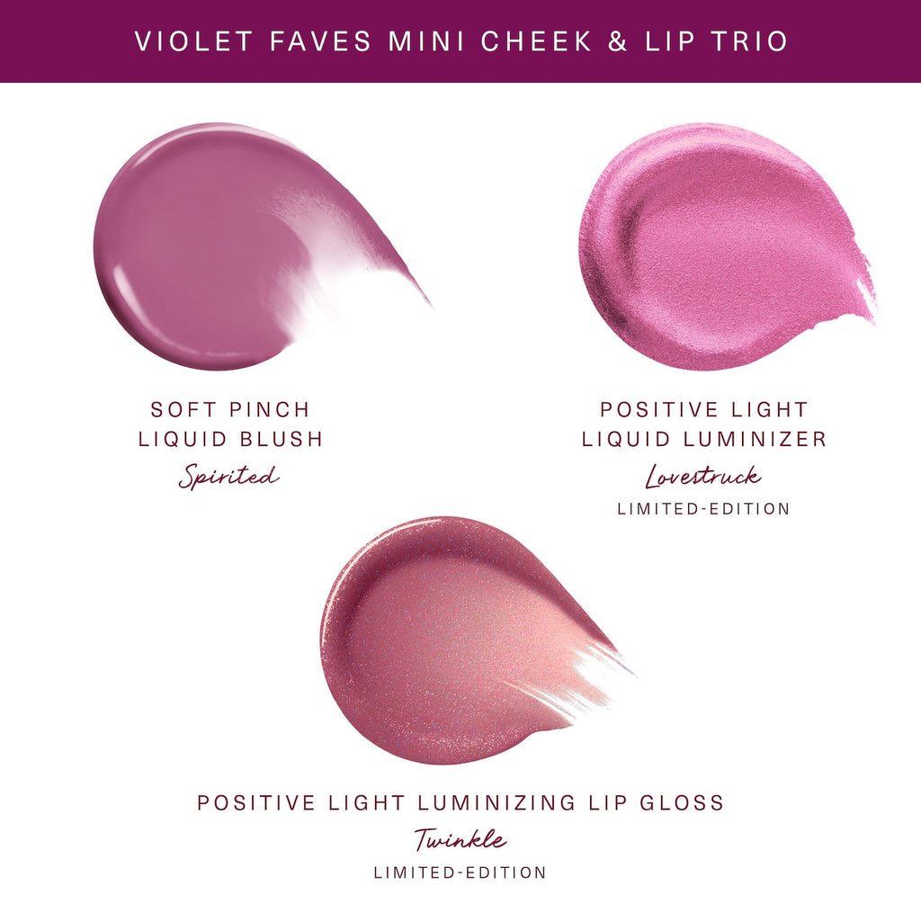 Rare Beauty by Selena Gomez  Violet Faves Mini Cheek and Lip Trio Makeup Gift Set
