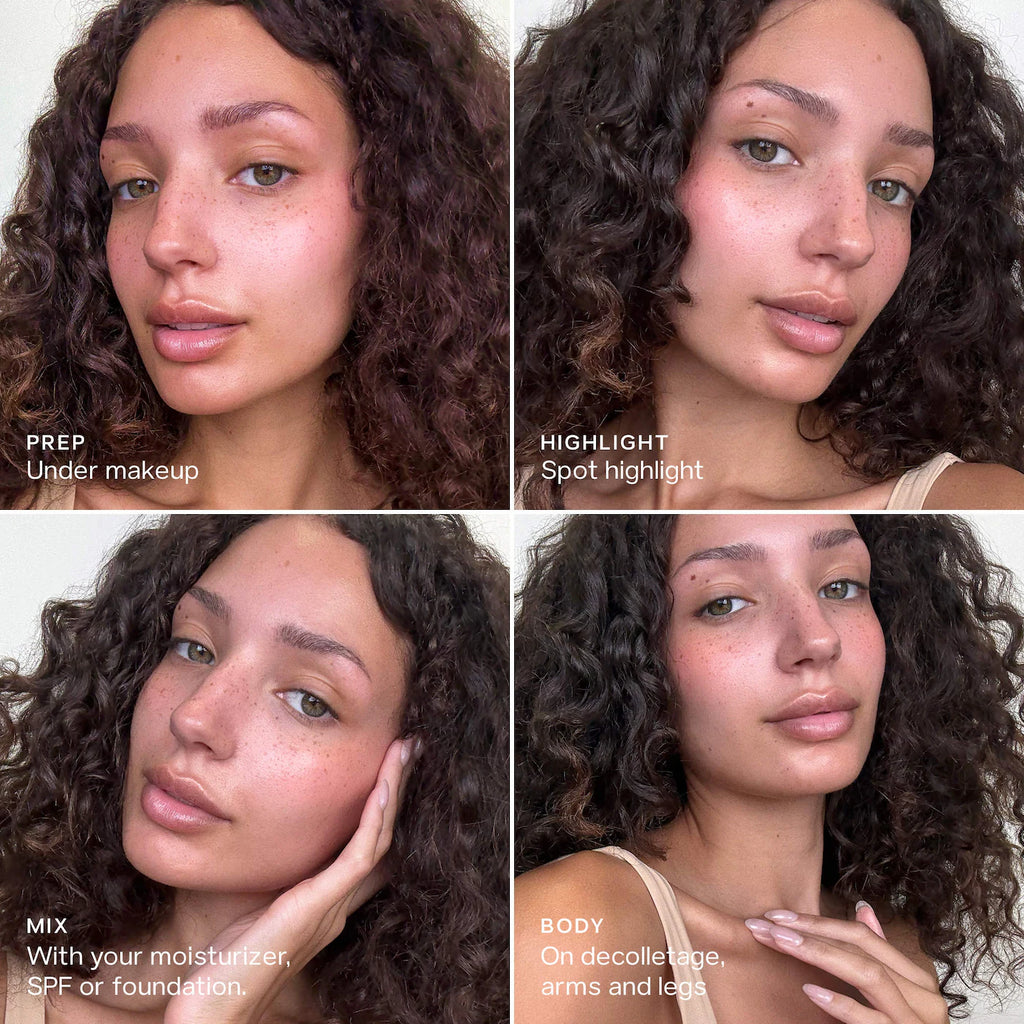 Saie  Glowy Super Gel Lightweight Dewy Multipurpose Illuminator   Beachglow