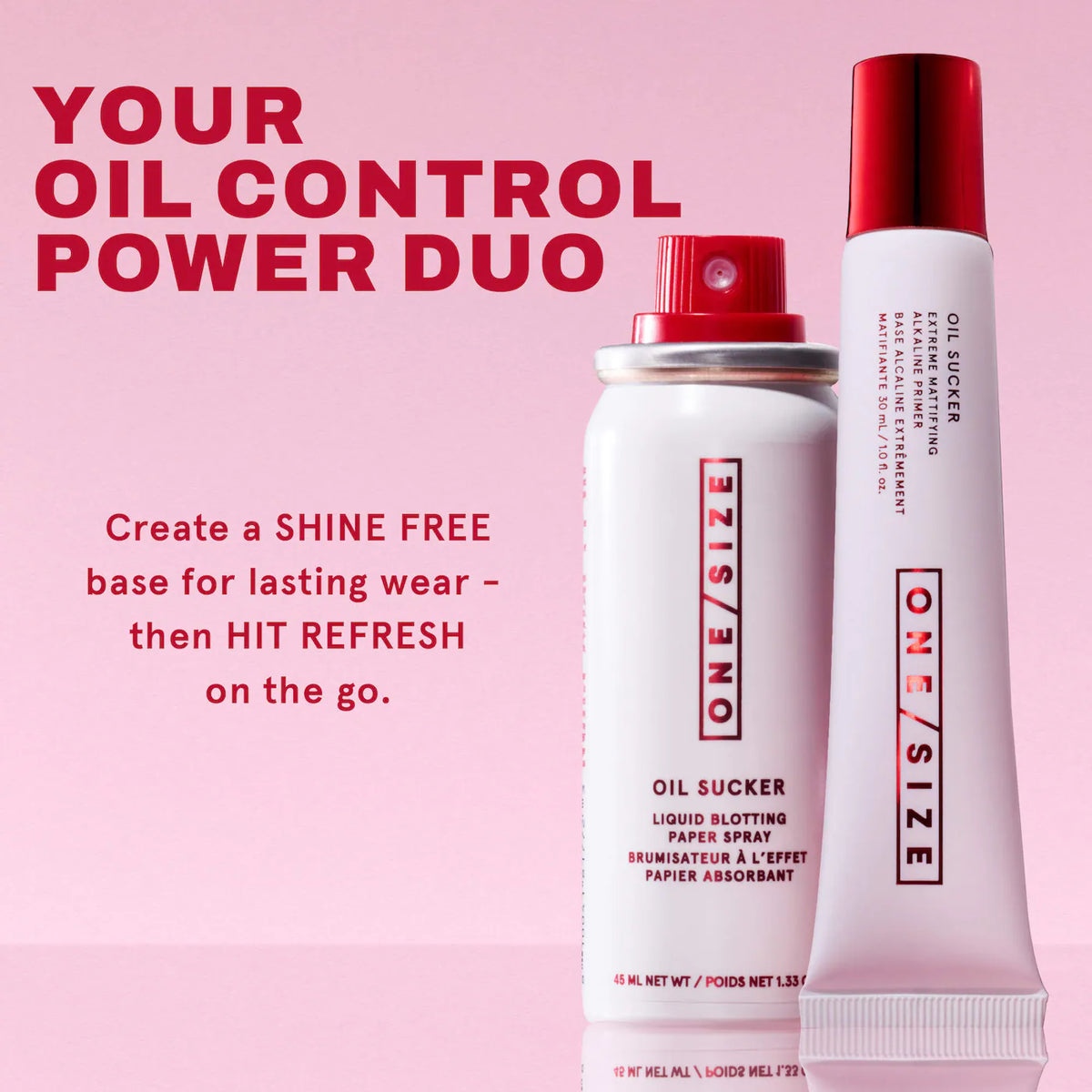 ONE/SIZE by Patrick Starrr  Oil Sucker Prep & Refresh Mattifying Duo