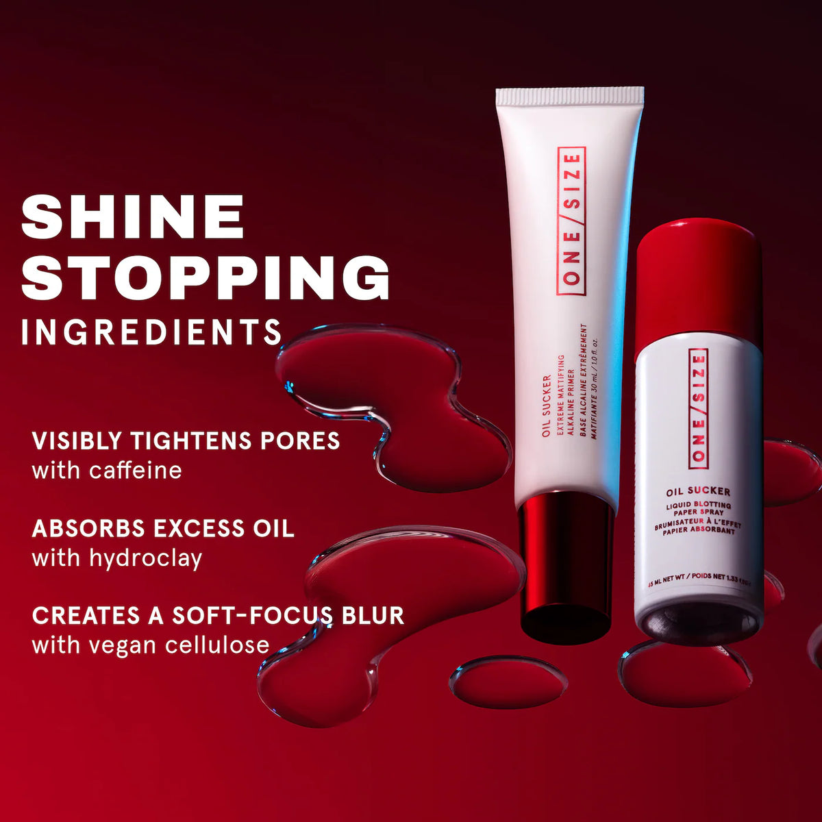 ONE/SIZE by Patrick Starrr  Oil Sucker Prep & Refresh Mattifying Duo