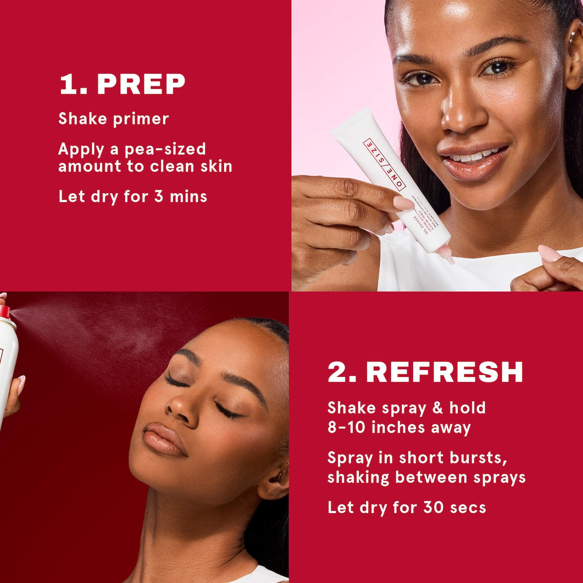 ONE/SIZE by Patrick Starrr  Oil Sucker Prep & Refresh Mattifying Duo